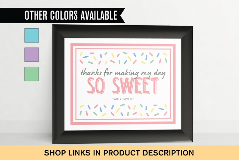 Baby Sprinkle Party Favor Sign / Baby Shower Party Favors Sign Etsy