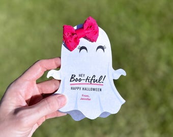 Porta lazos fantasma: recuerdo de fiesta de Halloween (Descargar PDF)