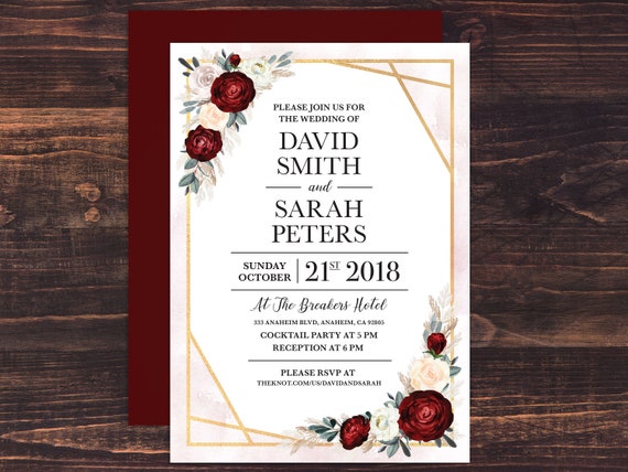 Rustic Wedding Custom Invitation // Winter Wedding Invitation // Custom Printable // Printable Invitation // Fall Wedding Invitation Il_570xn