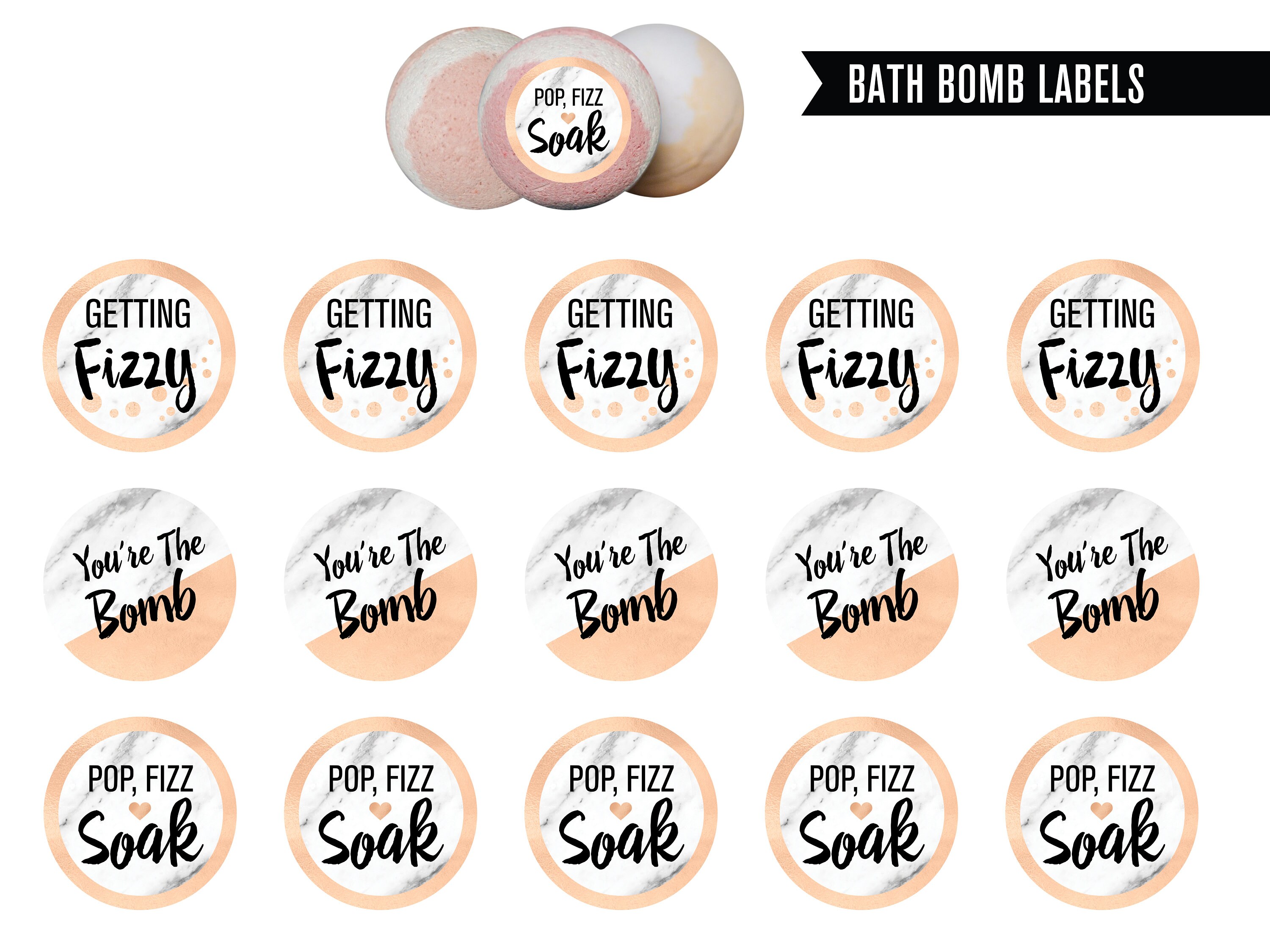 Printable Spa Box Labels / Mothers Day Gift Idea / Rose Gold - Etsy