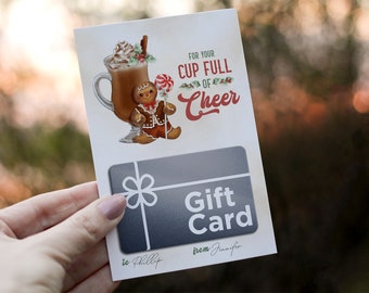 Christmas Coffee Gift Card Holder / Printable Gift Card Holder / Christmas Gift Card Holder / Gift Idea / Teacher Christmas Gift / BC22