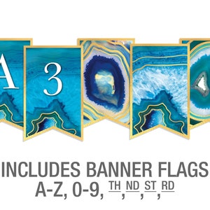 Geode Printable Banner: Custom Celebration Decor (PDF Download)
