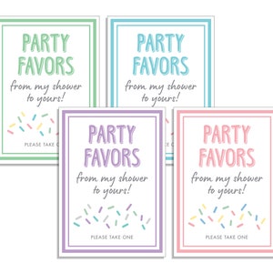 Baby Sprinkle Party Favor Set // Baby Shower Favors // Ice Cream Shower Favors // Baby Sprinkle Favors // Baby Shower Party Favor // BS19 image 5