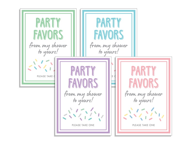 Baby Sprinkle Party Favor Set // Baby Shower Favors // Ice Cream Shower Favors // Baby Sprinkle Favors // Baby Shower Party Favor // BS19 image 5