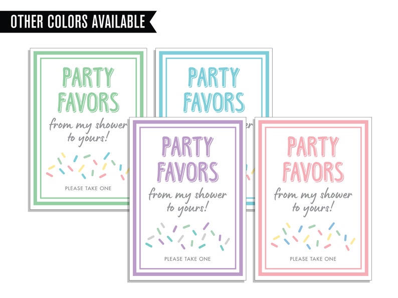 Baby Sprinkle Party Favor Set // Baby Shower Favors // Ice Cream Shower Favors // Baby Sprinkle Favors // Baby Shower Party Favor // BS19 image 5