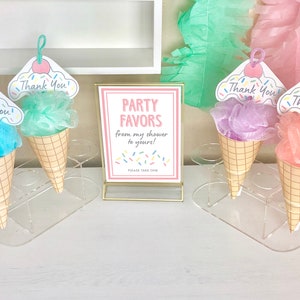 Baby Sprinkle Party Favor Set // Baby Shower Favors // Ice Cream Shower Favors // Baby Sprinkle Favors // Baby Shower Party Favor // BS19 image 2