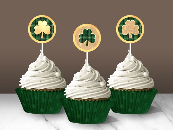 Saint Patrick s Day Cupcake Toppers Patty s Day Toppers Shamrock saint-patrick-s-day-cupcake-toppers-patty-s-day-toppers-shamrock