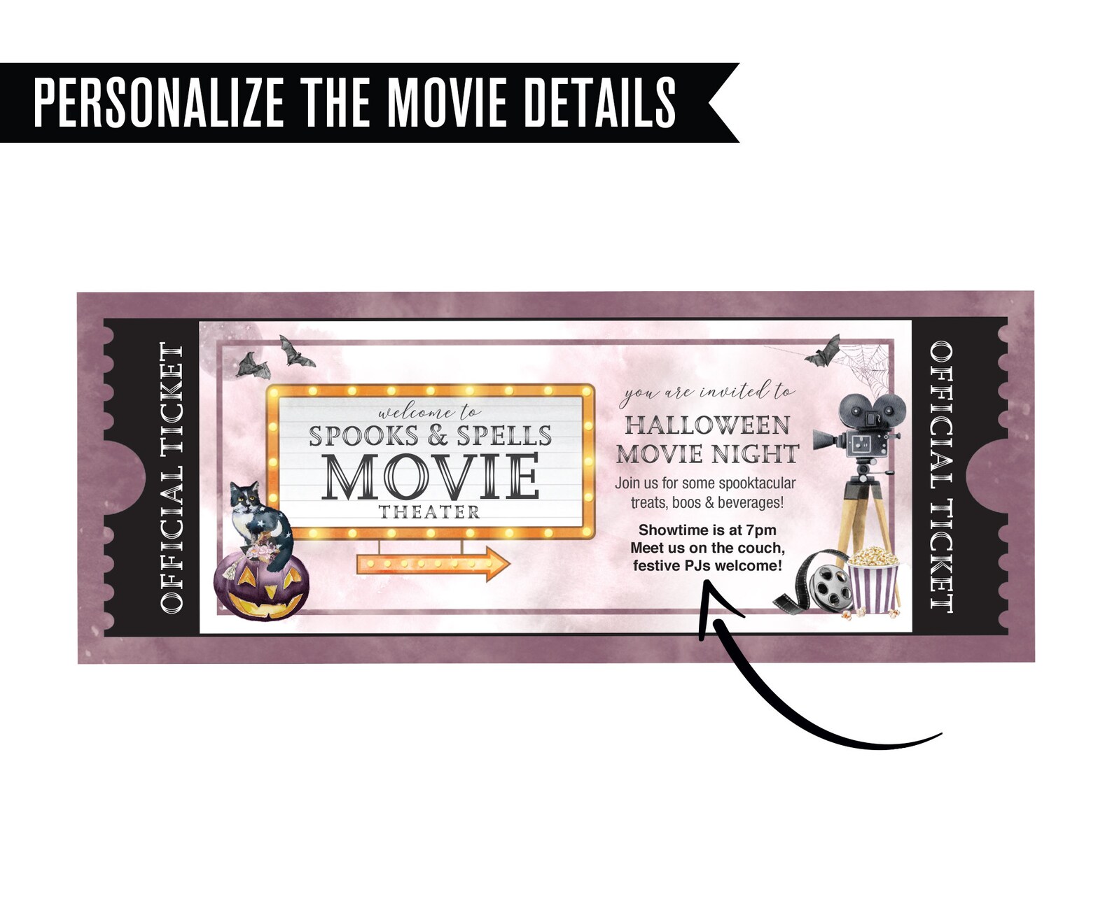 Halloween Movie Night Printables / Halloween Movie Night - Etsy