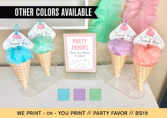 Baby Sprinkle Party Favor Set Baby Shower Favors Ice Cream