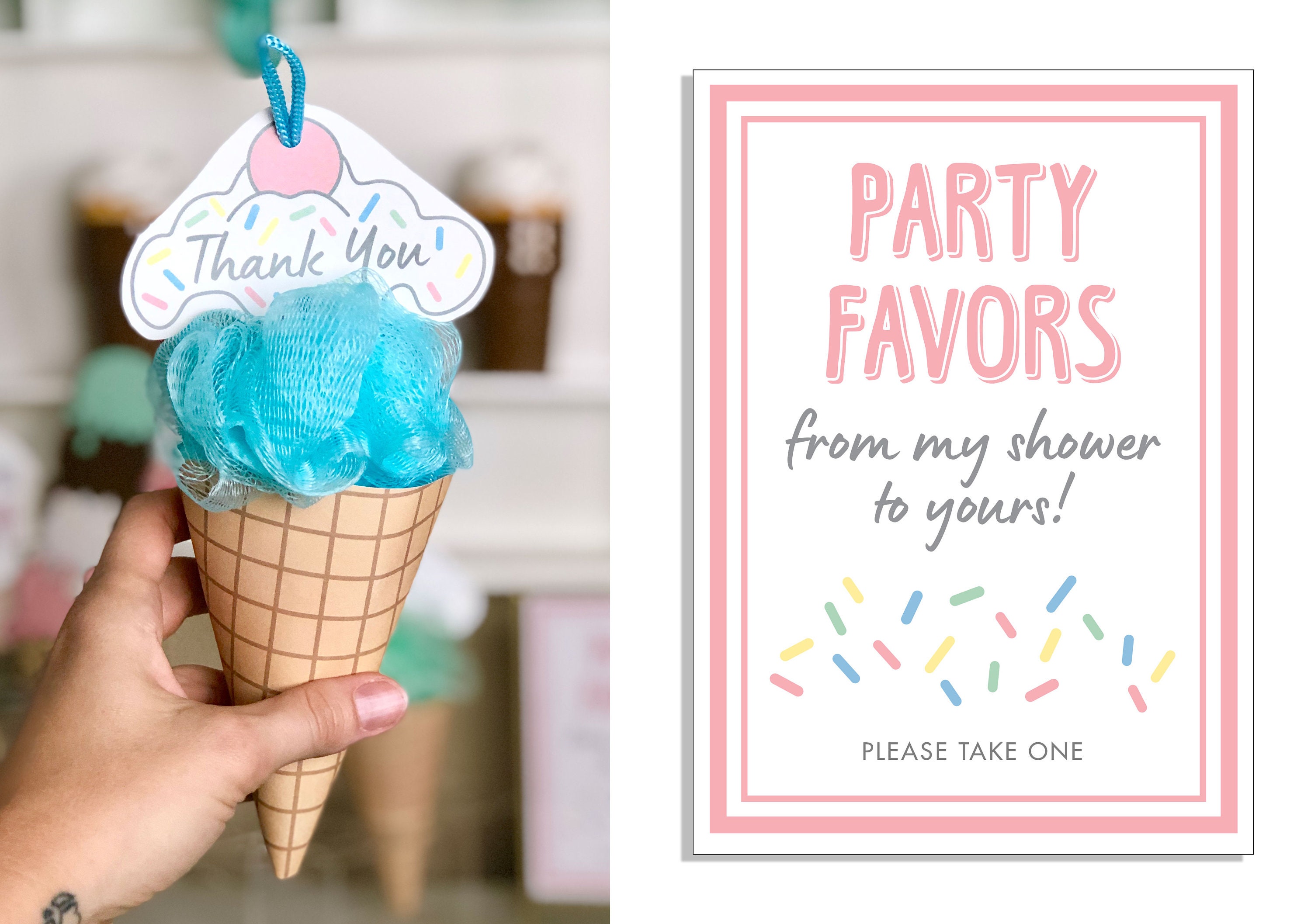 Baby Sprinkle Party Favor Set // Baby Shower Favors // Ice Etsy