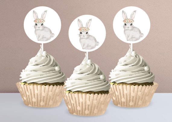 Easter Cupcake Toppers / Easter Bunny Toppers / Some Bunny is One Cupcake Toppers / Easter Cupcakes / Printable Bunny Toppers / SB23 Il_570xn