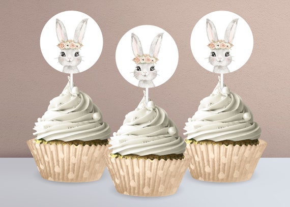 Easter Cupcake Toppers / Easter Bunny Toppers / Some Bunny is One Cupcake Toppers / Easter Cupcakes / Printable Bunny Toppers / SB23 Il_570xn