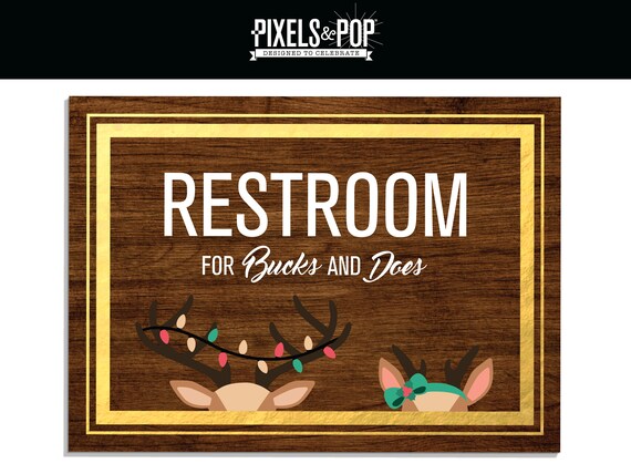 Restroom Sign Christmas Decoration Holiday Signs Ugly