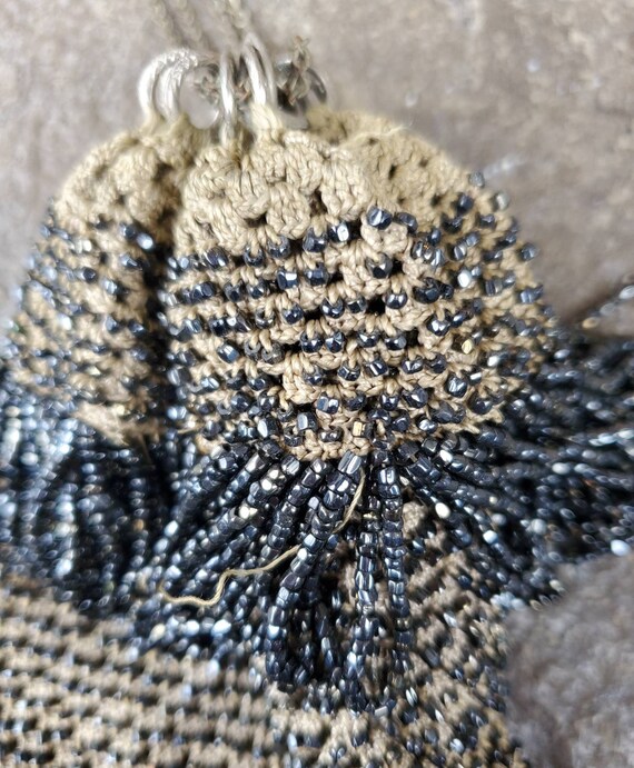 Antique Beaded Drawstring Bag - image 6