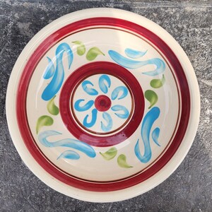 Vintage Rustic Ware Bowl R.R.P, Co Roseville Ohio Pottery Large Bowl