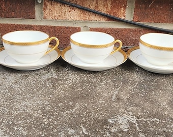 Vintage 7 "Noritake" Patt.  Washington Cup & Saucer Sets. 1918