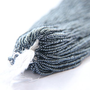 11/0 Czech Seed Bead Gunmetal Metallic 1/5/25/50/100 Full hanks Preciosa Ornella loose beads, mix beads, embroidery materials, native supply