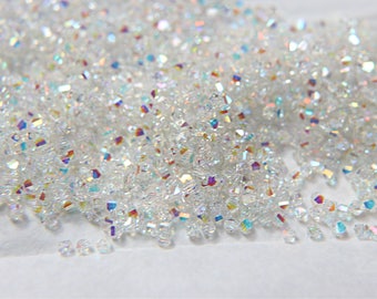 Cuentas de cristal Swarovski 5020 AB Helix de 3 mm, cuentas facetadas para joyería