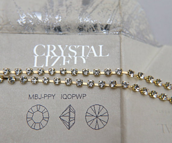 Crystal/ Rhodium Plated PRESTIGE Rhinestone Chain, 24pp (meter)