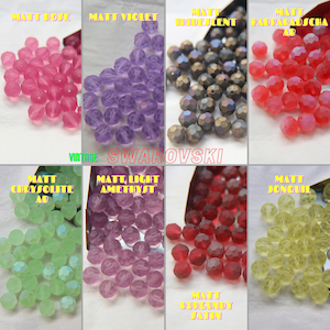 8mm Vintage Swarovski Elements Crystal Matt Deco Perlen (8 Farben) 6/12/36/72/144 Stück, Schmuckherstellung, Vintage-Fundstücke, Premiummaterialien