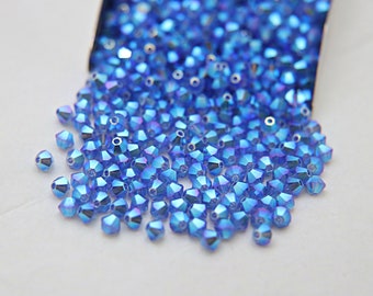 Swarovski Sapphire 2X AB Bicone Beads, 3/4 mm Schmuckherstellung Kristalle