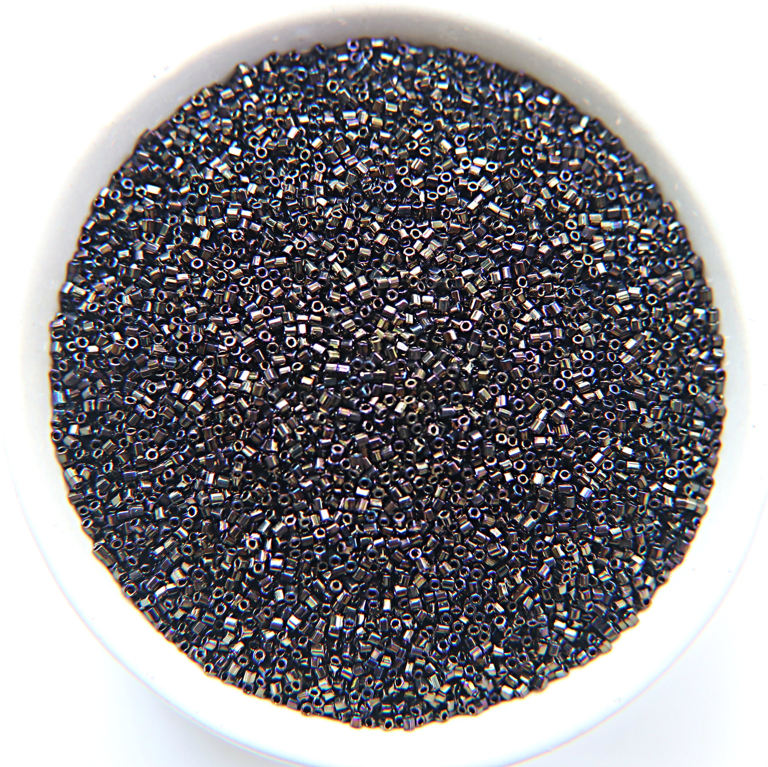 Miyuki Delica 3 Cut Beads: 15/0 Metallic Brown Iris, Japanese