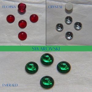 10 mm Swarovski Round Cabochon Cabochon Article # 2090/4 millésime en 3 Couleurs Flat Back 2/6/36/72/144 Pièces