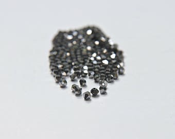 Cuentas bicónicas Swarovski de 4 mm en color gris plomo metalizado, adornos de alta costura