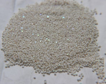 13/0 Charlotte Cut Beads Patina Chalk White Aurore Boreale 10/20/50/250/500 Grams PREMIUM MATERIALS