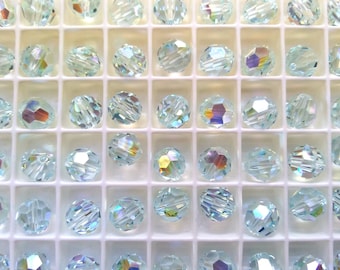 8mm Swarovski Faceted Beads, Jewelry Making, Vintage Findings