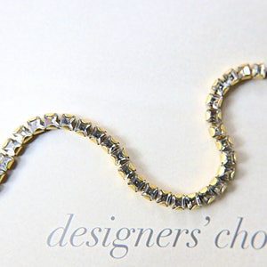 4mm Square Preciosa fancy Rhinestone Chain in Crystal 0.5/1 Meter Wedding Bridal Supplies|Jewelry Making|Decoration