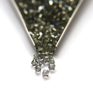 Cuentas bicónicas de Swarovski de diamante negro de 4 mm 36/72/144/432/720 piezas (215) materiales de bordado, fabricación de joyas, cuentas