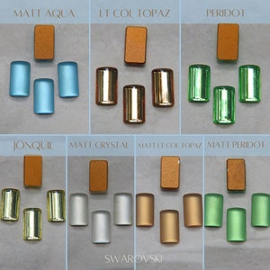 Vintage Swarovski 14x8 mm Rectangle Cabochons Dome back no holes Article 2504 24/72/144/432 Pieces