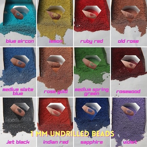 Microbilles métalliques non percées de 1 mm de qualité supérieure 23 couleurs (sans trous) 5/10/100/500 grammes Décoration Nail Art de haute