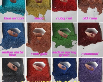 1mm premium undrilled metal Microbeads 23 Colors (No Holes) 5/10/100/500 Grams High Quality Nail Art decoration Caviar Beads, Jewelry, Art