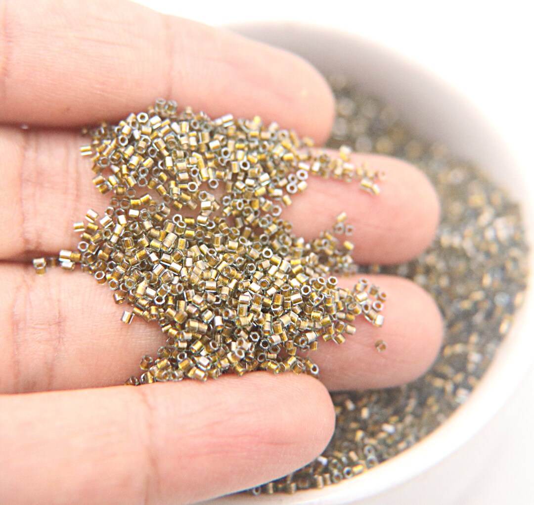 ビーズ 15/0 MIYUKI Hex Olive Green Crystal Japanese Beads 10/20/50