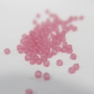 4mm MATT Rose Swarovski Bicone Beads 36/72/144/432/720 Pieces Made in Austria VINTAGE SWAROVSKI, wedding decorations, embroidery materials