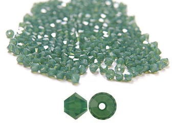 3mm Palace Green Opal Swarovski Bicone beads jewelry making ornaments supplies embroidery beading materials wedding embellishments