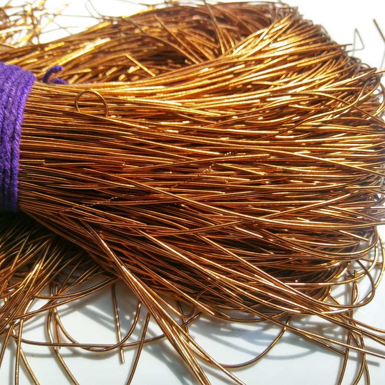 BRONZE COPPER Metallic French Wire Gimp Wire 50100200400 Grams couture threads metallic wire Bullion Wire embroidery materials