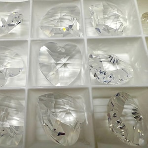 Swarovski  18X 17.5 MM Crystal Heart Pendant Beads 6202 Crystal drops in vintage findings jewelry making dangles decoration