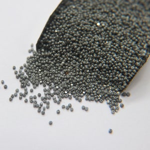 13/0 Charlotte Cut Beads Ionized Grey Opaque 5/10/20/50/250/500 Grams PREMIUM MATERIALS Native Beads Supplies