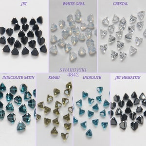 6mm Swarovski 4842 Pyramid Stone Vintage Austrian lead crystal rhinestones jewelry making findings