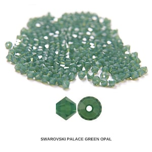 4/5MM Palace Green Opal Swarovski Bicone Beads, Jewelry Making Supplies