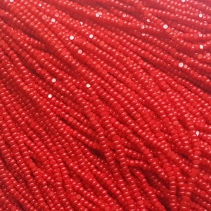 11/0 Charlotte Cut Beads Opaque Cherry Red 10/20/50/250/500 Grams embroidery materials, jewelry making vintage beads, rare vintage true cuts