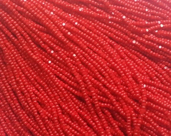 11/0 Charlotte Cut Beads Opaque Cherry Red 10/20/50/250/500 Grams embroidery materials, jewelry making vintage beads, rare vintage true cuts