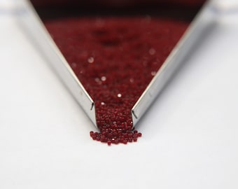 13/0 Matt Garnet Charlotte Cut Beads, Jewelry Making Supplies