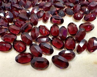 Vintage Swarovski Burgundy Rhinestones, Oval Unfoiled Crystals (6X4 mm)