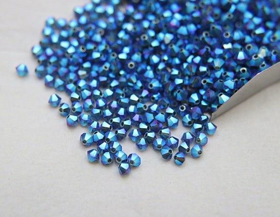5mm Montana blue Genuine Swarovski crystal 5328 XILION Bicone Beads 207