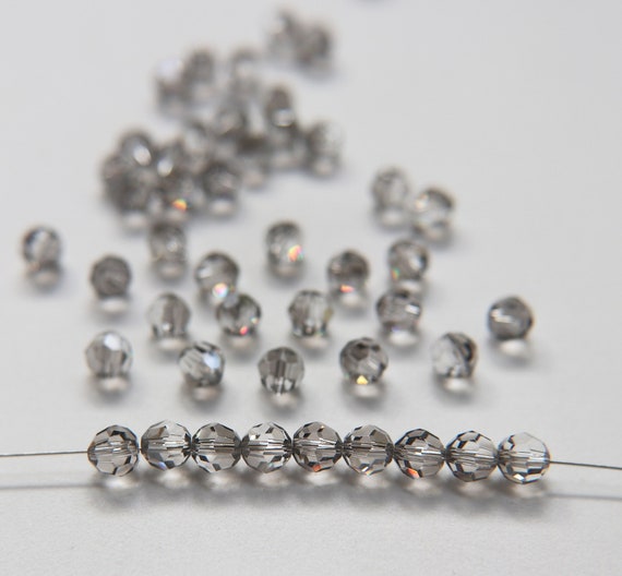 6mm Swarovski Elements Article 5000 Crystal Satin Faceted Round