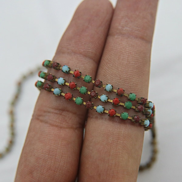 Rhinestone Chain - Etsy